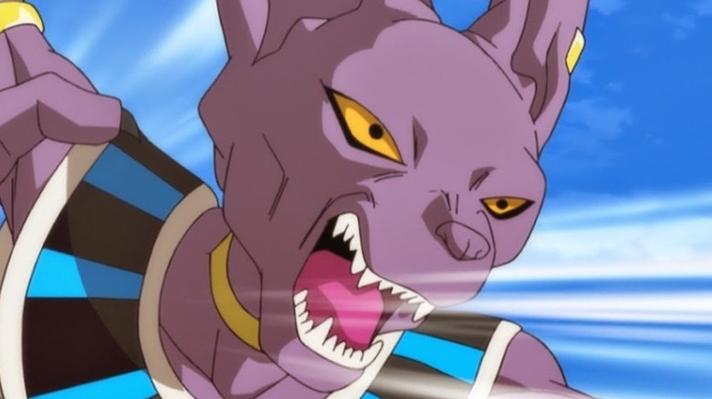 Beerus in Dragon Ball Z: Battle of Gods (2013) shouting.