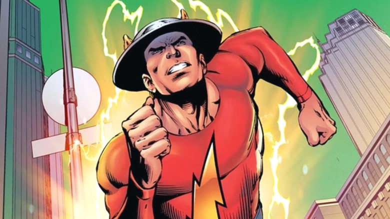 The Flash Jay Garrick running with yellow lightning