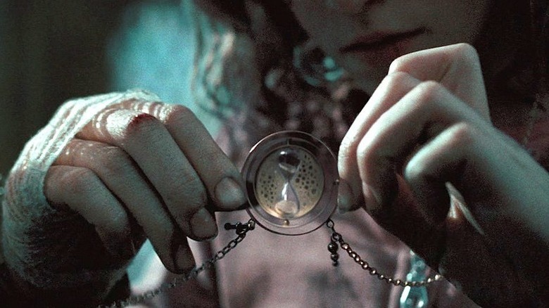 Hermione Granger using a Time-Turner