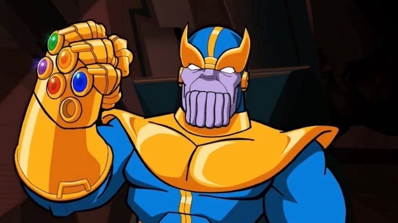 Thanos holds up his fist on The Super Hero Squad Show