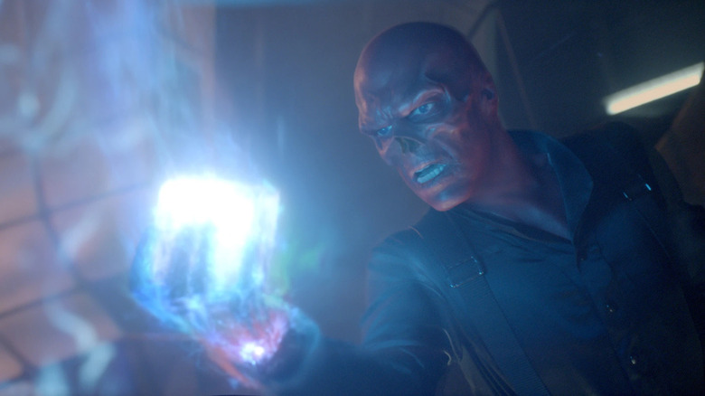 Red Skull holds the Tesseract in Captain America: The First Avenger