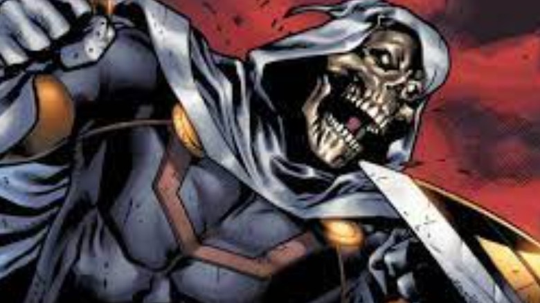 Taskmaster from the comics in his skull costume