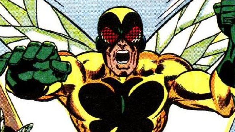 The Human Fly shouting in the comics.