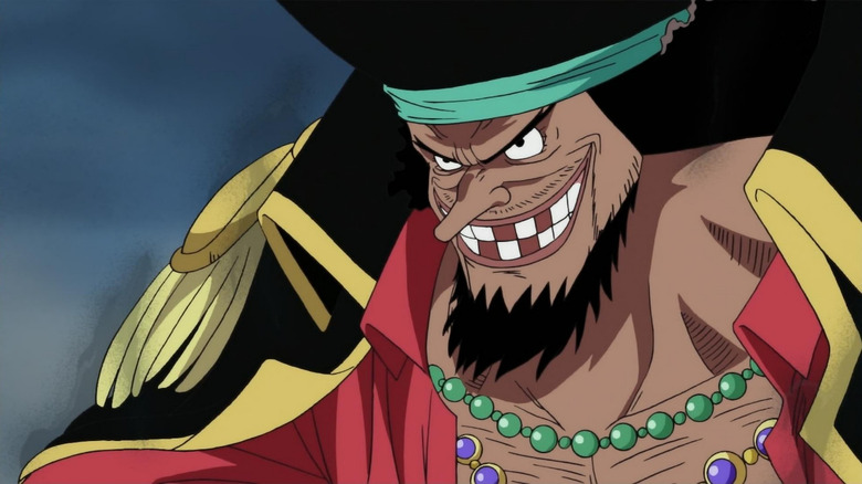 Blackbeard grins menacingly