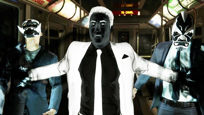 Mister Negative takes the subway