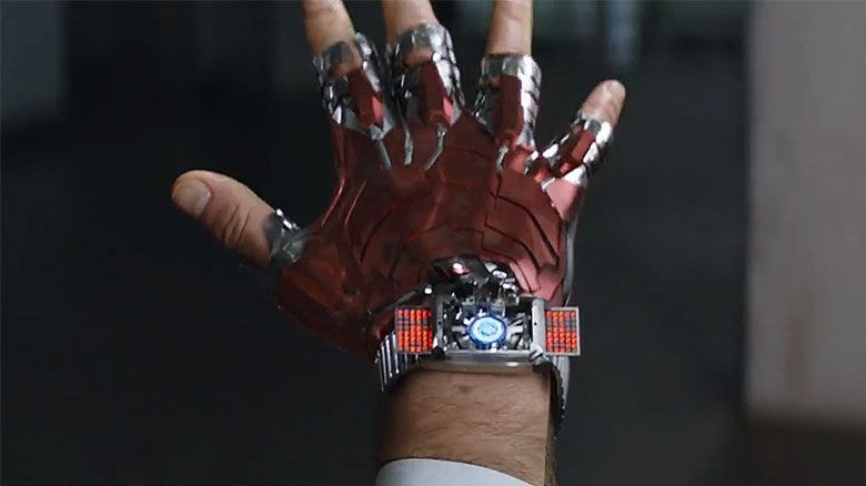 Iron Man wears a watch