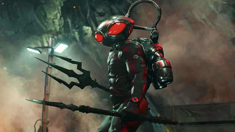 Black Manta wields the Black Trident