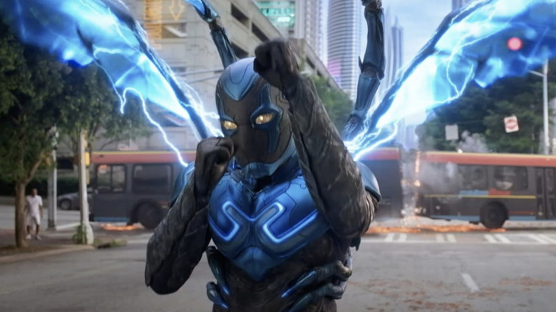 Blue Beetle causes destruction