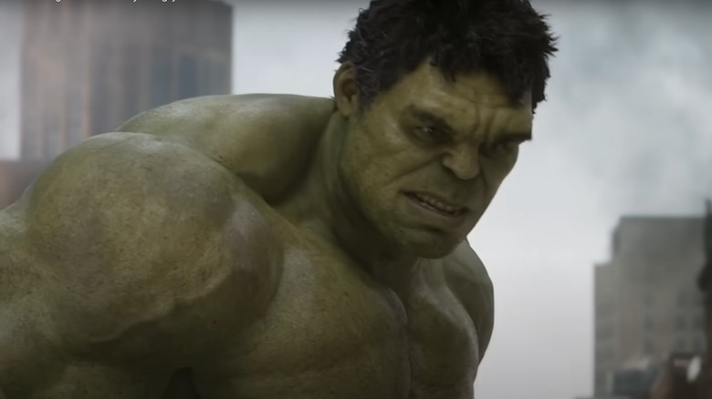 Mark Ruffalo as Hulk looking angry