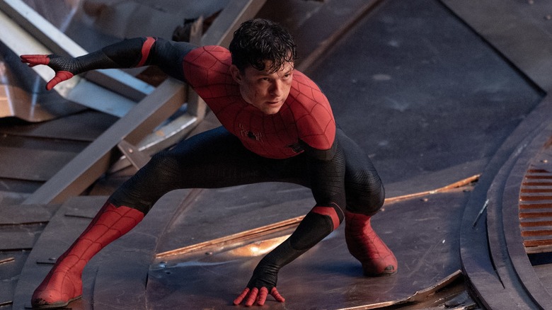 Tom Holland's Spider-Man in battle