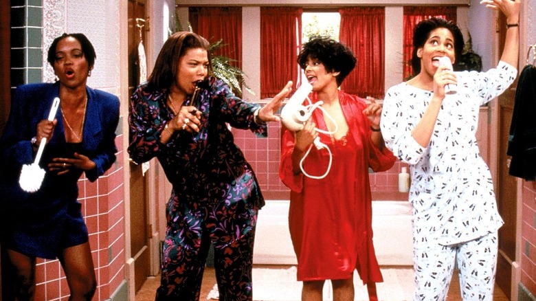 The cast of Living Single sings