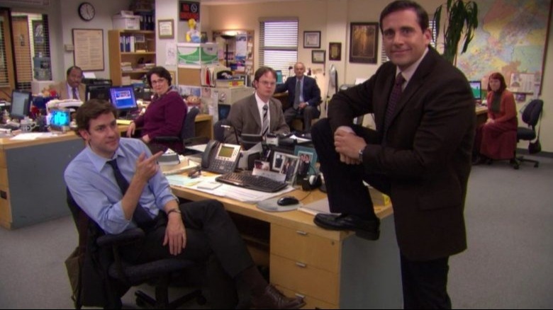 John Krasinski and Steve Carell in The Office