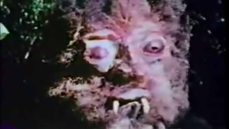 The monster in Curse of Bigfoot bares its fangs