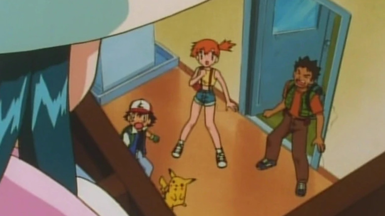 Ash, Misty, Brock, Pikachu, doll house