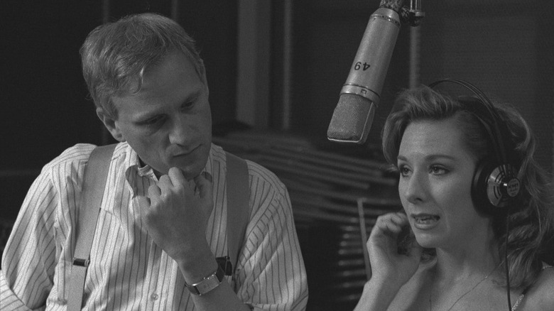 Howard Ashman overseeing a vocal recording session