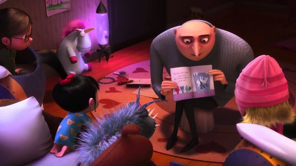 Gru reading story