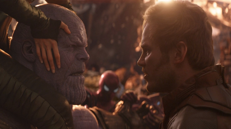 Star-Lord talking to Thanos