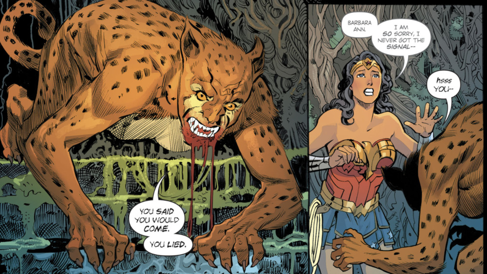 Cheetah blames Wonder Woman for her transformation