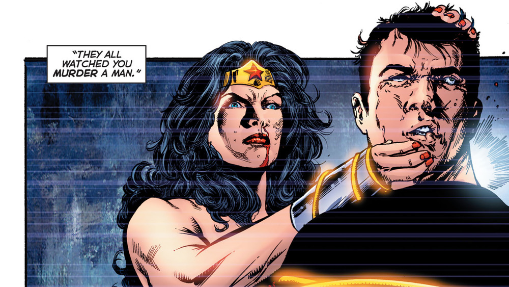 Wonder Woman kills Maxwell Lord by breaking his neck