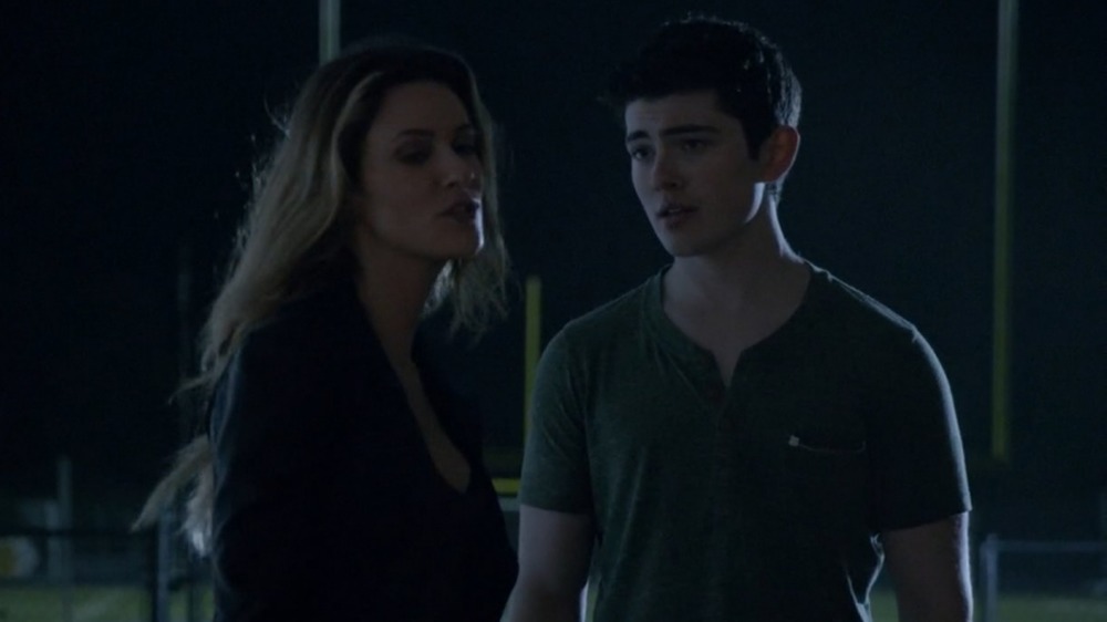 Ian Nelson as Derek Hale and Jill Wagner as Kate Argent on Teen Wolf