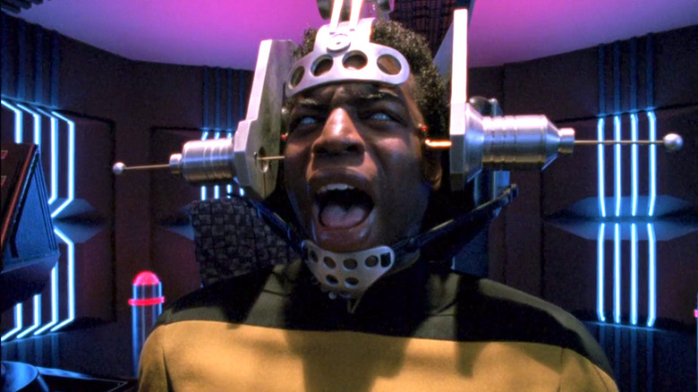 Geordi undergoing mind control