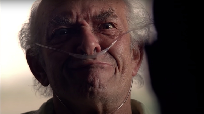 Mark Margolis smiling through breathing tube Breaking Bad