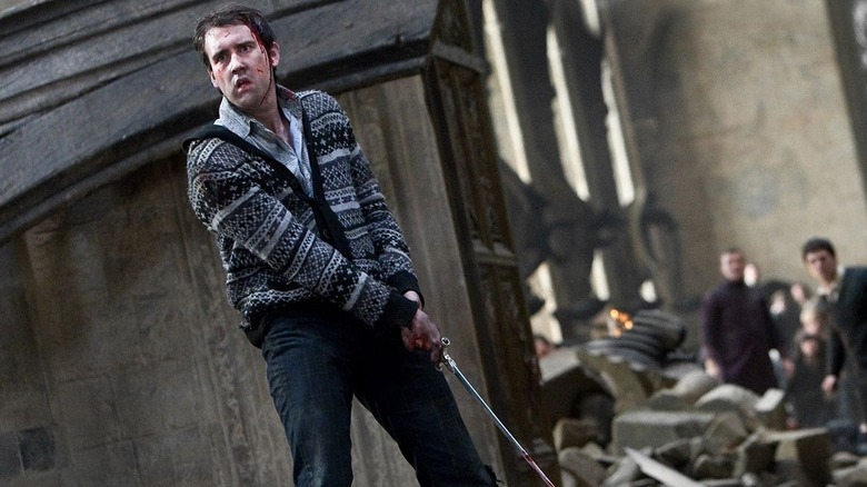 Neville Longbottom wields the sword of Gryffindor Harry Potter