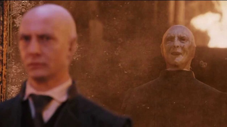 Quirrell and Voldemort in mirror Harry Potter