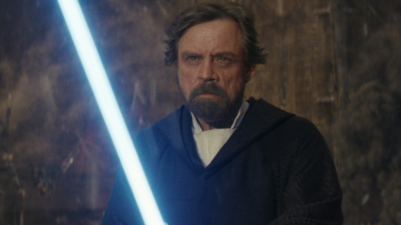 Luke Skywalker with lightsaber