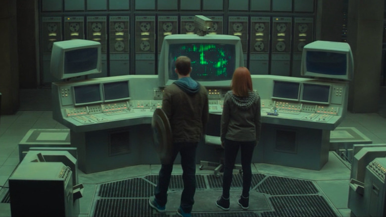 HYDRA reveals itself in an old computer at a S.H.I.E.L.D. facility in The Winter Soldier