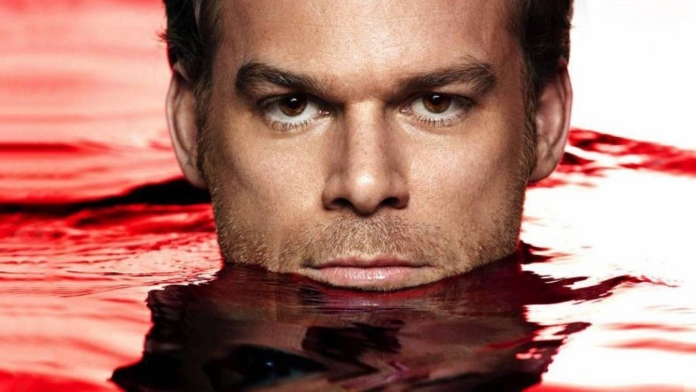 Dexter in pool of blood