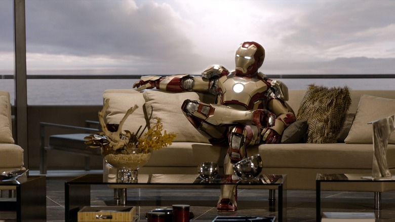 Iron Man chilling on couch