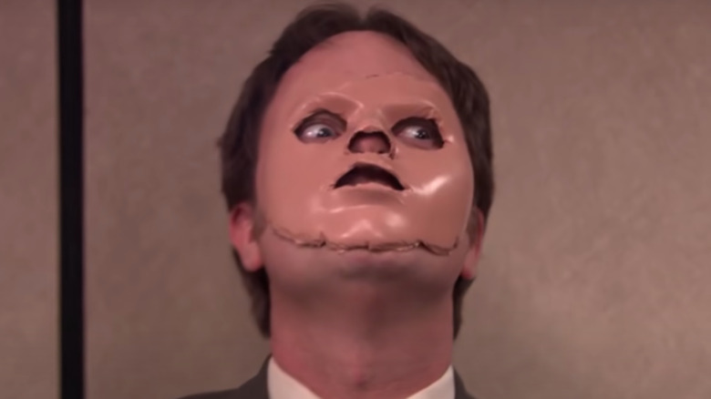 Dwight Schrute wearing mask