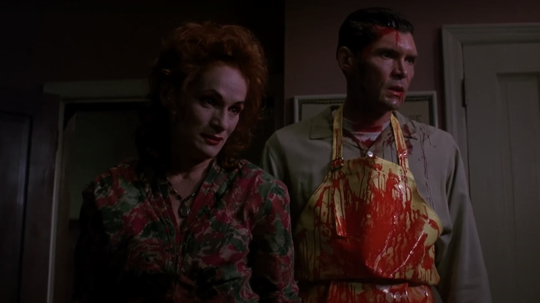 Mommy and Daddy covered in blood