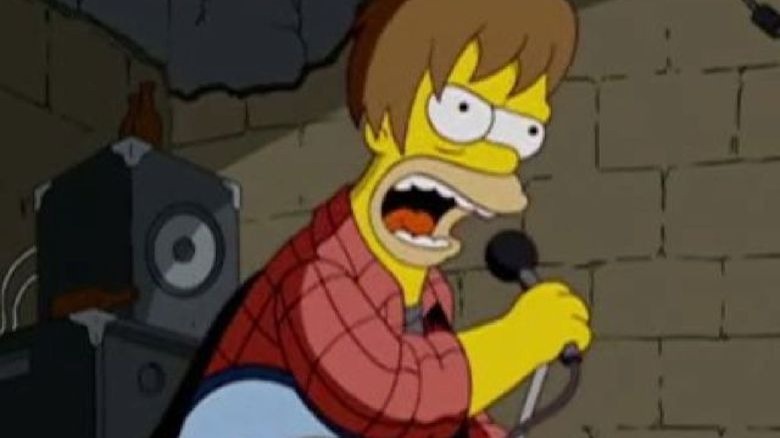 Homer Simpson singing grunge