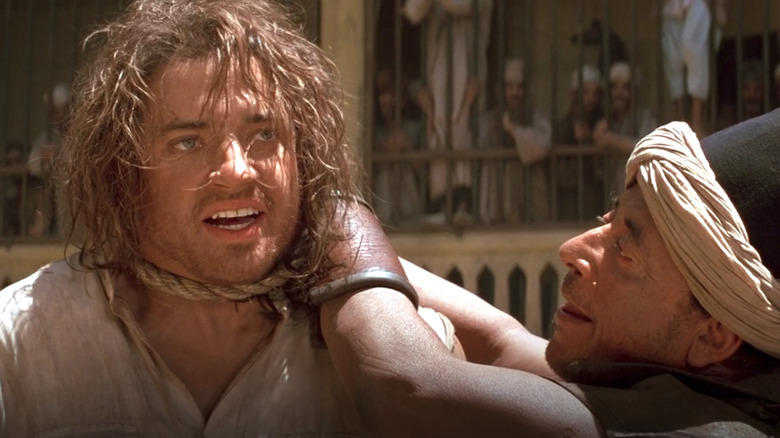 Rick O'Connell in prison in The Mummy