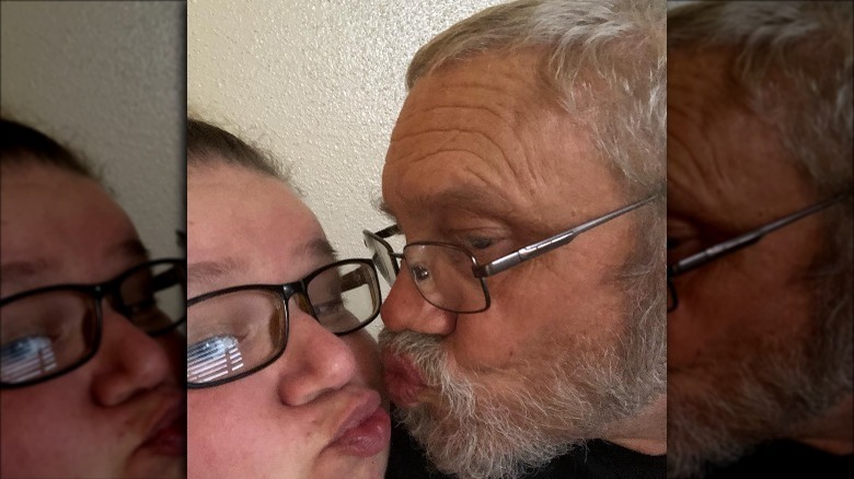 Brianne and Rick kissing