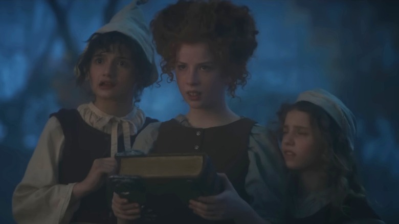 The Sanderson Sisters as children in Hocus Pocus 2