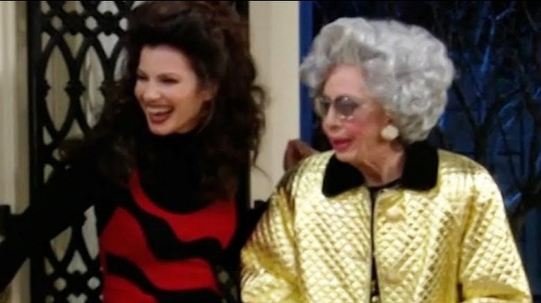 Fran Drescher and Ann Morgan Guilbert both smiling