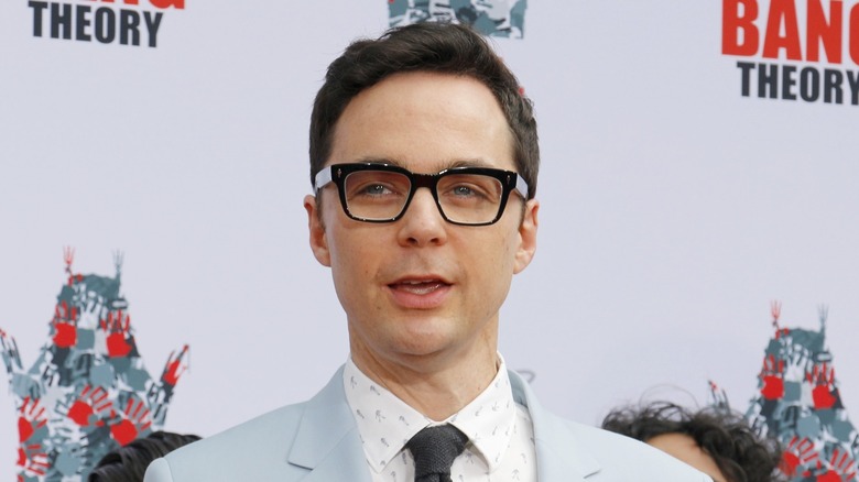 Jim Parsons at the Handprints Ceremony for The Big Bang Theory