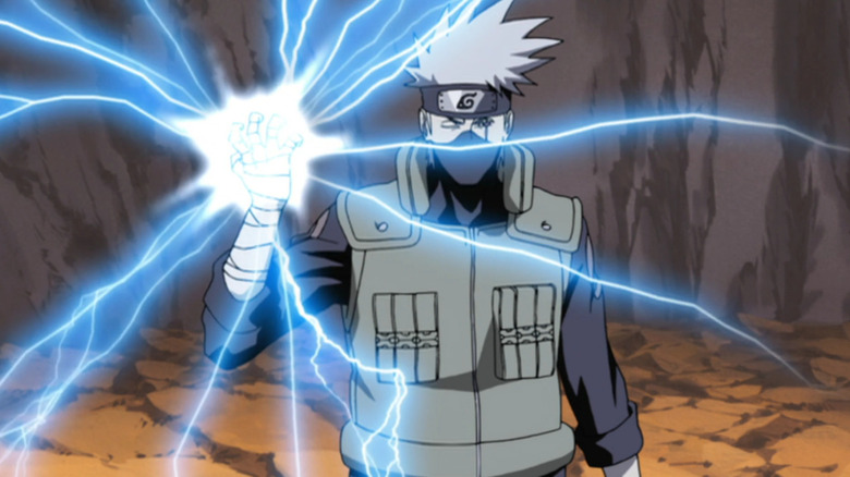 Kakashi summoning Chidori