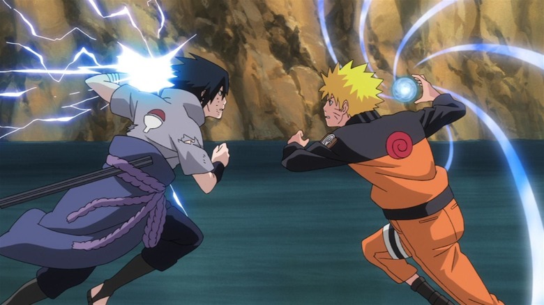 Naruto fighting Sasuke