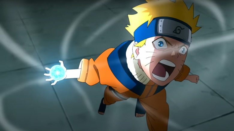 Naruto throwing Rasengan