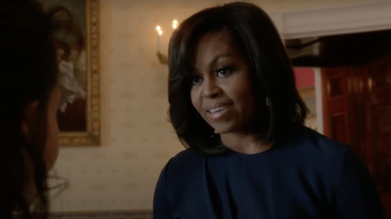 Michelle Obama talking on NCIS