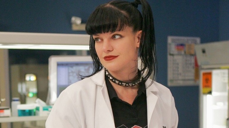 Abby wearing lab coat on NCIS