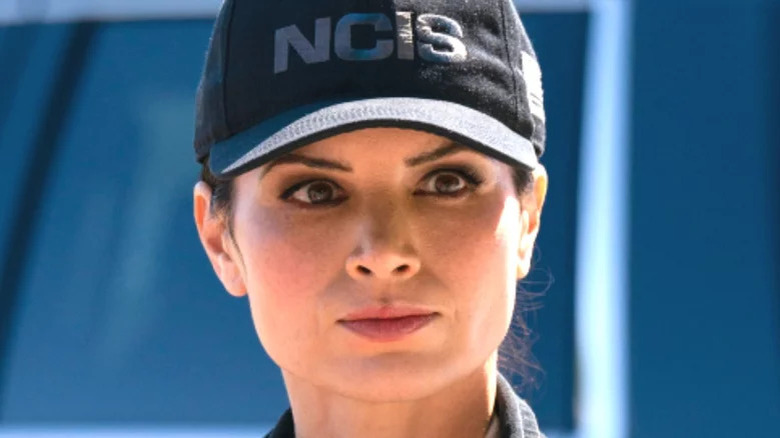 Ellie Bishop wearing NCIS hat