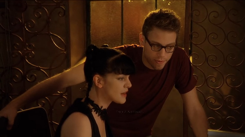 Pauley Perrette and Barrett Foa getting flirty