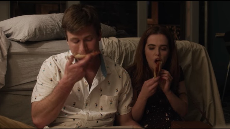 Glen Powell and Zoey Deutch in Set It Up