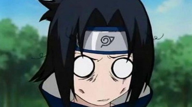 Sasuke looking sad