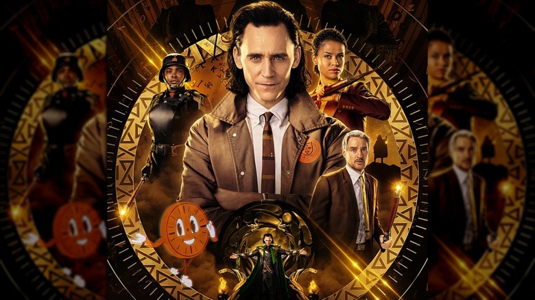 Poster for Loki featuring Tom Hiddleston, Owen Wilson, Gugu Mbatha-Raw, and Wunmi Mosaku